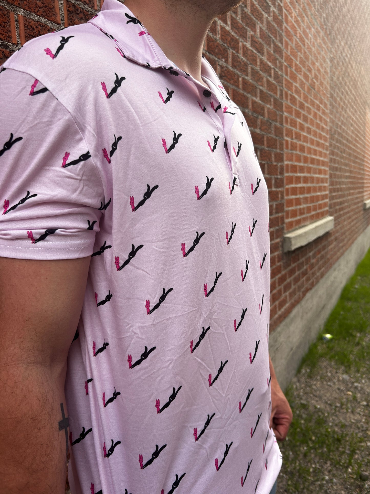 Men’s Golf Polo - Pink CBC