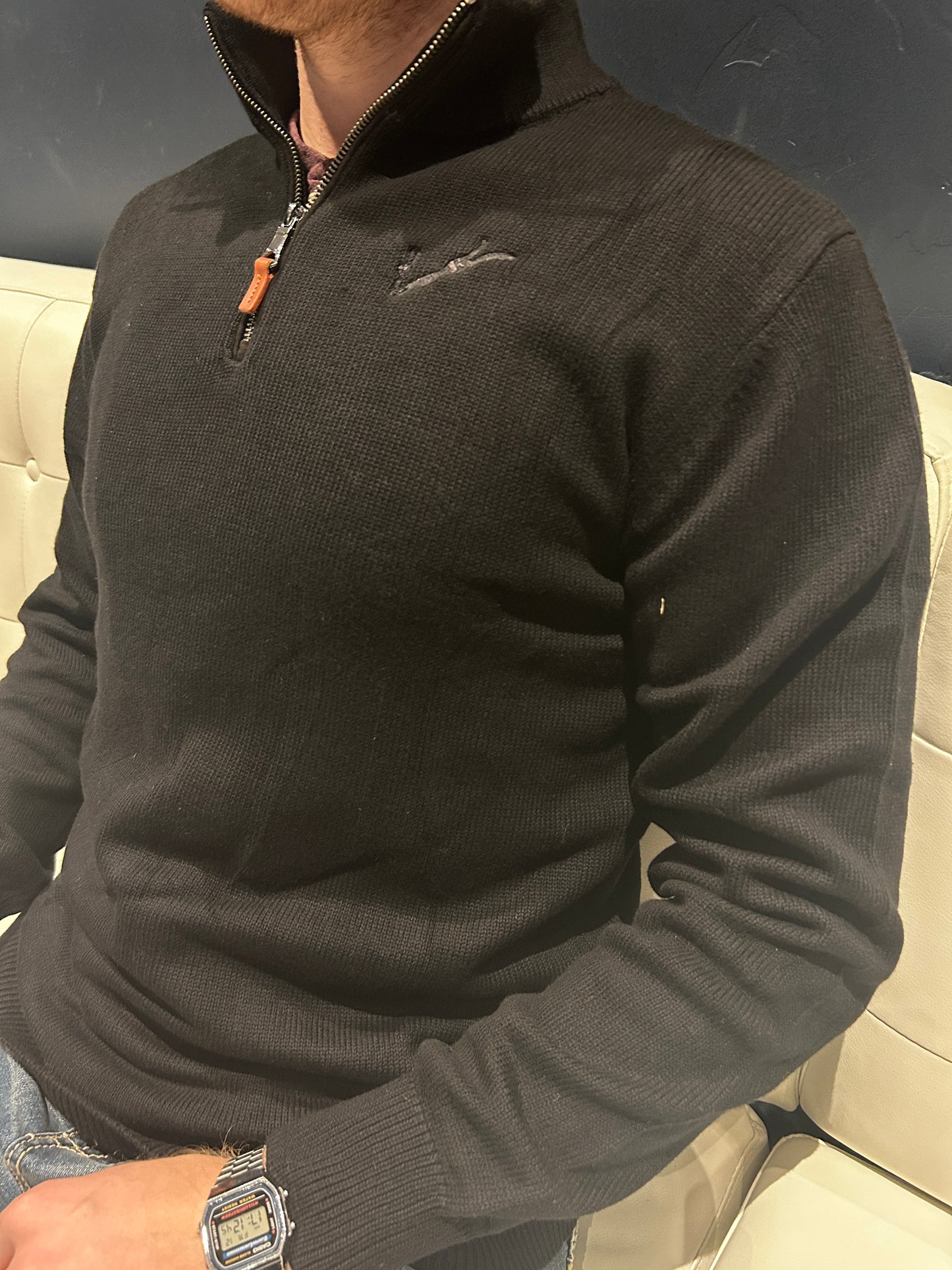 Men’s Knit Quarter Zip - Black