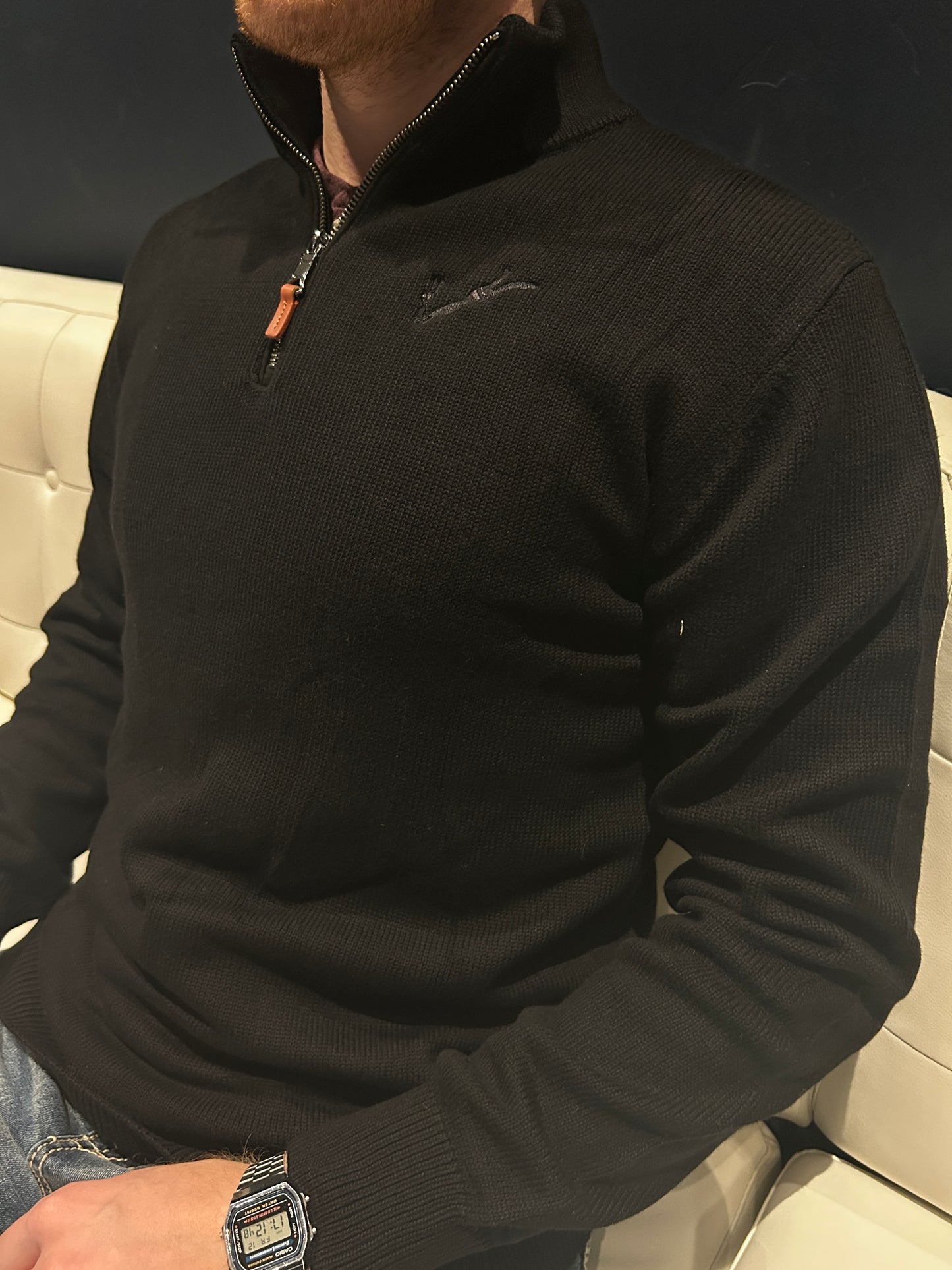 Men’s Knit Quarter Zip - Black
