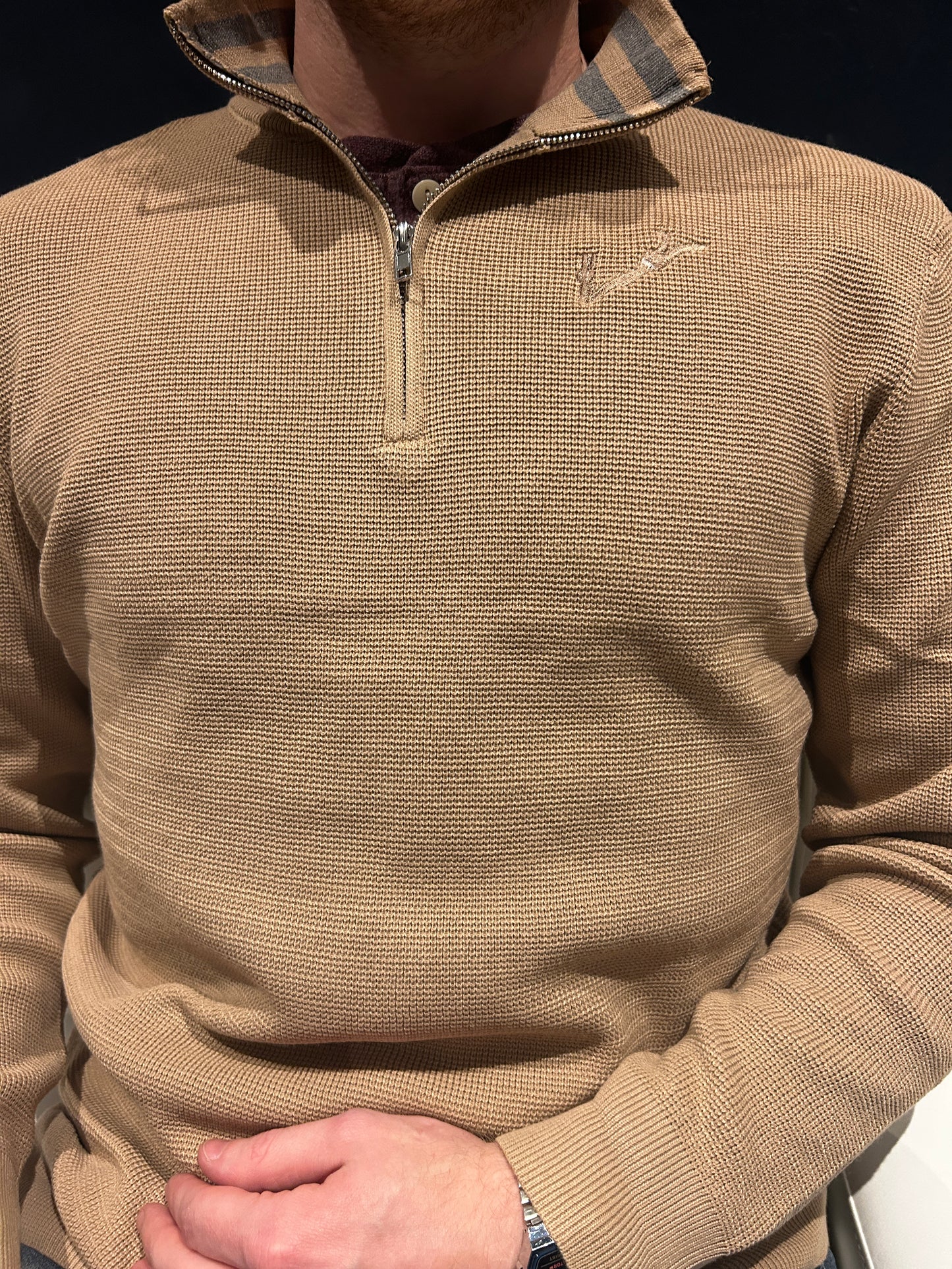 Men’s Knit Quarter Zip - Khaki