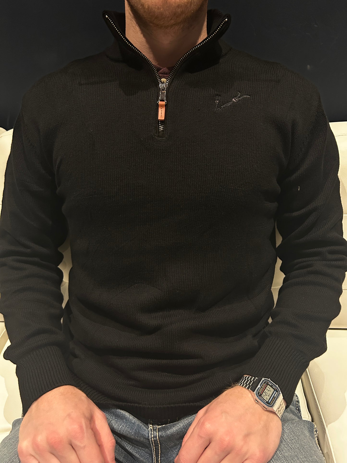 Men’s Knit Quarter Zip - Black
