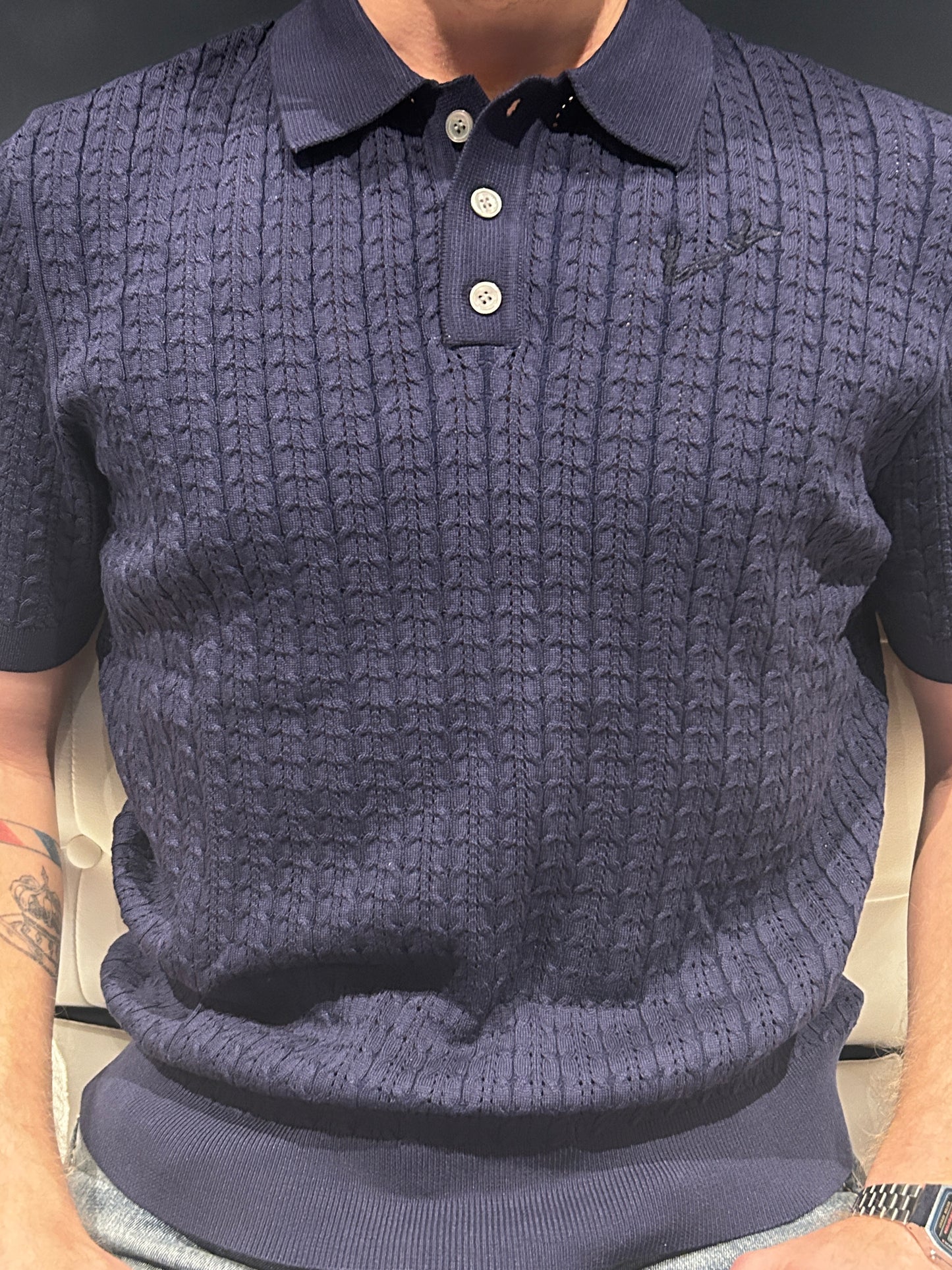 Men’s Knit Polo - Navy