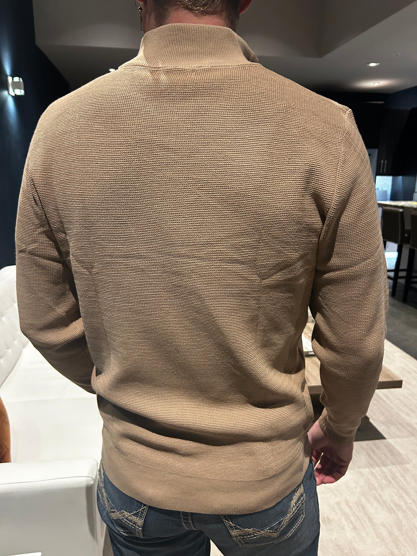 Men’s Knit Quarter Zip - Khaki