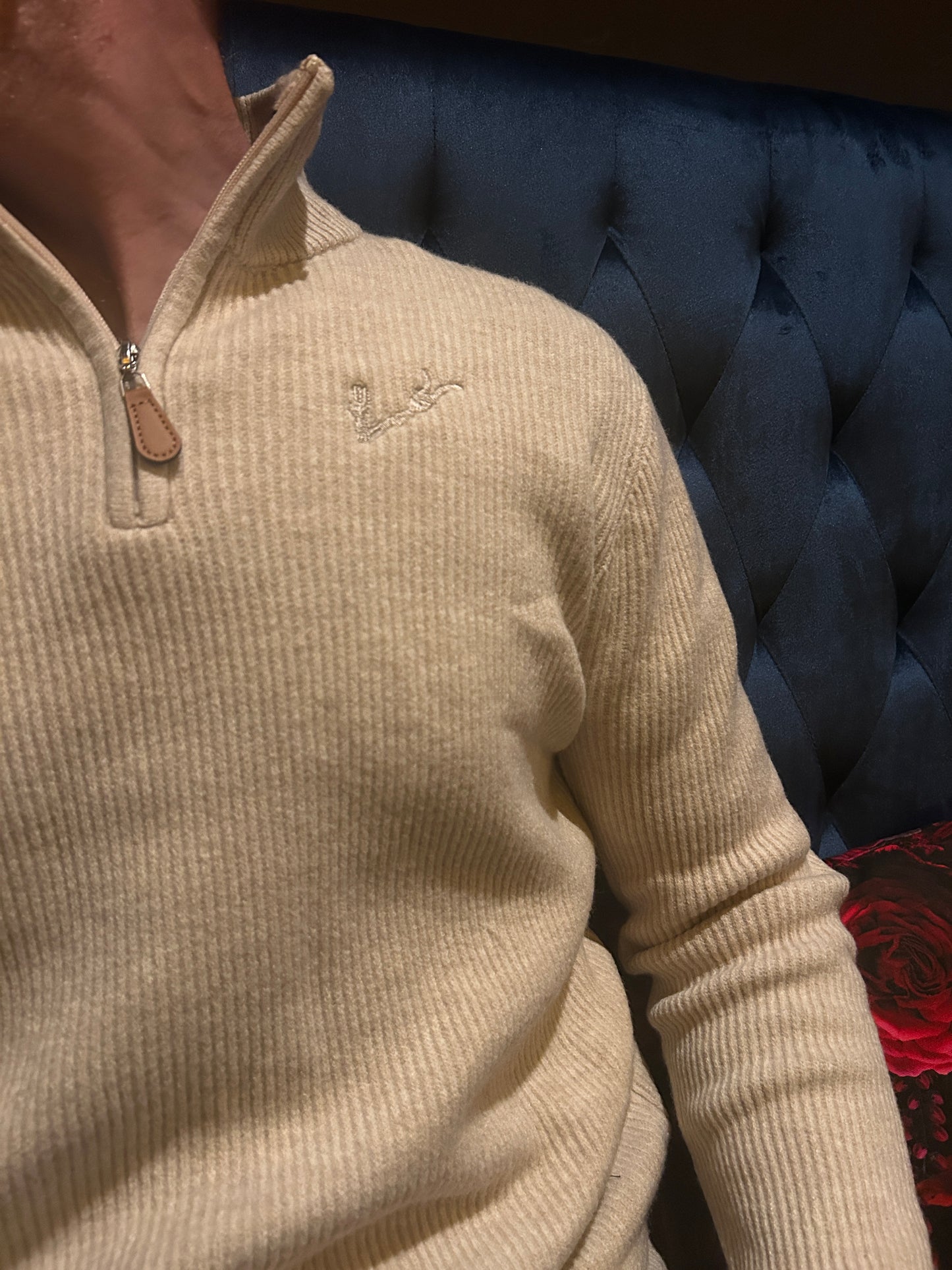Men’s Knit Polo - Apricot