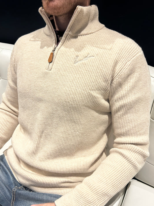 Men’s Knit Polo - Apricot
